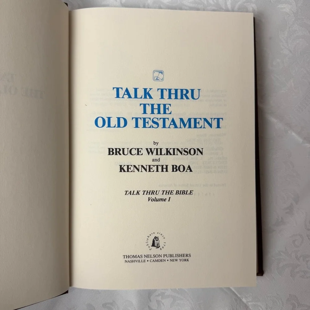 Talk Thru the Old Testament Hardcover Book 1983 Study Guide Volume I Religious